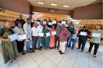 Business Basics course graduates in Worcester, South Africa